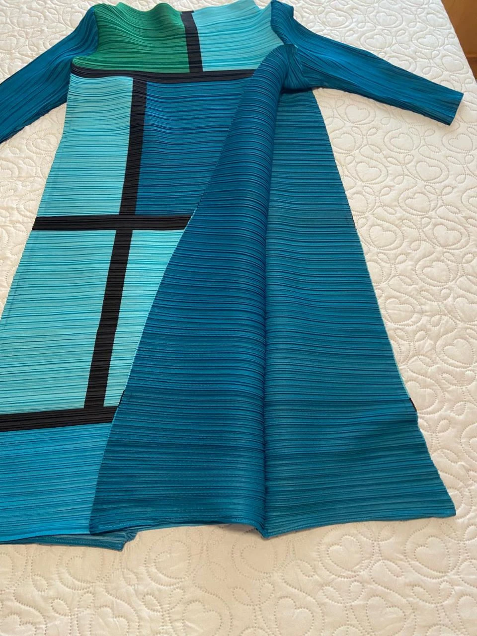 Original vestido de acordeón, cuello chimenea, estilo de Miyake. Talla Unica – photo 13